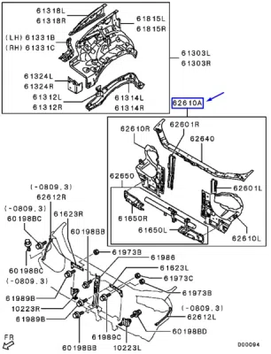 Acoperire fata PRASCO MB8213210