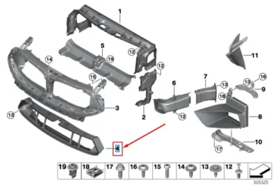 Deflector aer inferior ORIGINAL BMW 51748074830