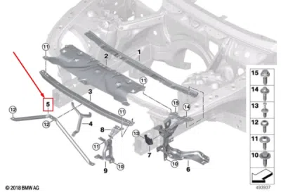Suport in forma de V ORIGINAL BMW 51647357211