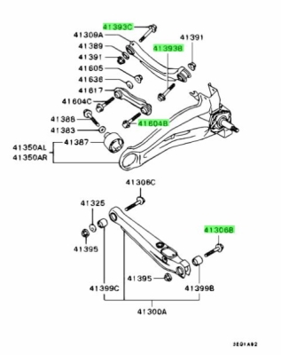 Surub brat spate ORIGINAL MITSUBISHI MU000390
