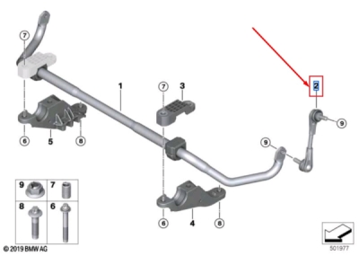 Brat/bieleta stabilizator axa fata ORIGINAL BMW 31308091462