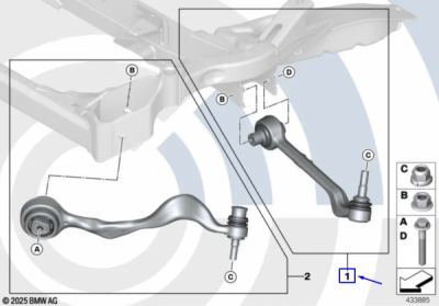 Brat, suspensie roata stanga ORIGINAL BMW 31108883932
