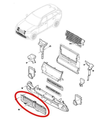 Grila activa bara fata ORIGINAL LAND ROVER / JAGUAR LR142974