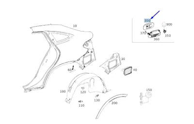 Clapeta rezervor [grunduita] ORIGINAL MERCEDES A2927570006