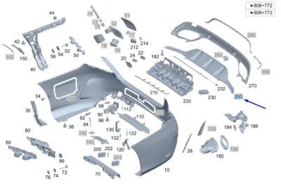 Scut spoiler bara spate [grunduit] ORIGINAL MERCEDES A20588573389999