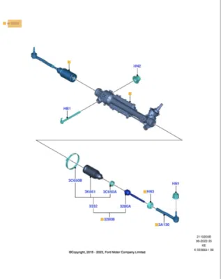 Caseta directie [complet] ORIGINAL FORD 2572265