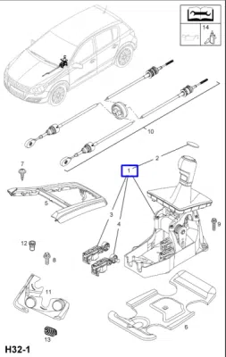 Maneta schimbator viteze ORIGINAL MOPAR 55351706