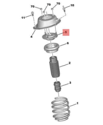 Rulment sarcina suport arc ORIGINAL PSA 5038 J0