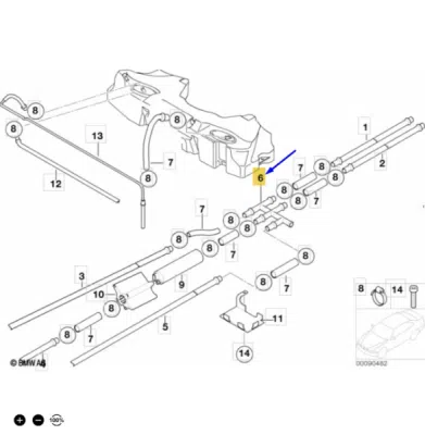 Distribuitor combustibil ORIGINAL BMW 16121184632