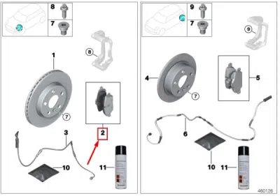 Set placute frana axa fata ORIGINAL BMW 34116890553