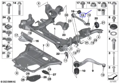 Brat, suspensie roata stanga ORIGINAL BMW 31126854727