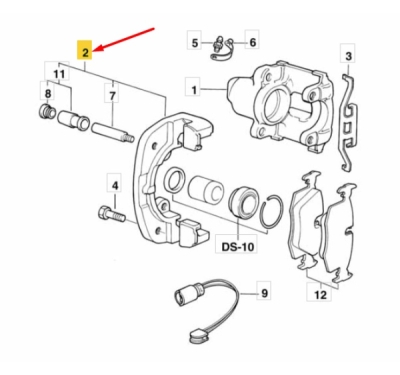 Kit reparatie ghidaj etrier frana axa fata stanga ORIGINAL BMW 34111163305