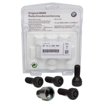 Set suruburi antifurt [cheie cu 4 prezoane roata] ORIGINAL BMW 36132453961