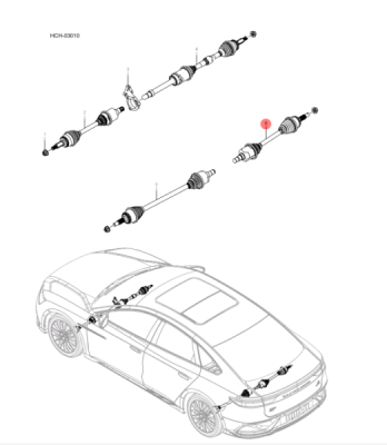 Planetara dreapta axa spate ORIGINAL BYD 13831331-00