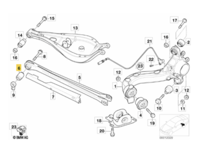 Suport, trapez ORIGINAL BMW 33326770824