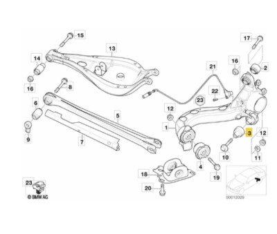 Suport, trapez ORIGINAL BMW 33326771828