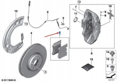 Set placute frana axa fata ORIGINAL BMW 34108064561