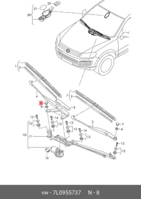Elemente de montare a stergatorului de parbriz ORIGINAL VW GROUP 7L0955737