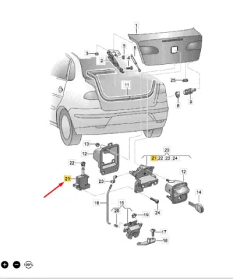 element reglaj, inchidere centralizata ORIGINAL VW GROUP 1M0 959 781A