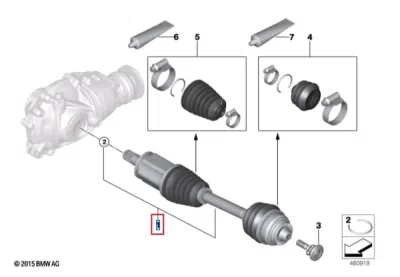 Planetara axa fata stanga ORIGINAL BMW 31608683333
