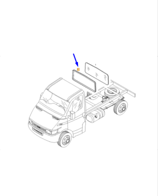 Cheder geam spate ORIGINAL IVECO 504100644
