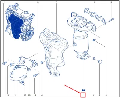 Catalizator ORIGINAL RENAULT 208A03629R
