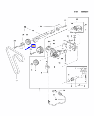 Intinzator, curea pompa de ulei ORIGINAL MOPAR 55512722