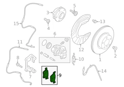 Set placute frana axa fata ORIGINAL BMW 34118883429