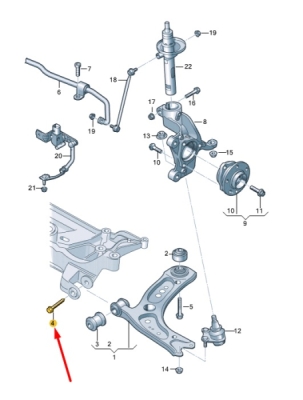 Surub fixare [M12X105X90] ORIGINAL VW GROUP N10695901
