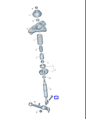 Surub fixare [M12X1,5X75] ORIGINAL VW GROUP N10572902