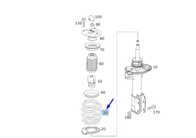 Arc spiral ORIGINAL MERCEDES 204 321 1904