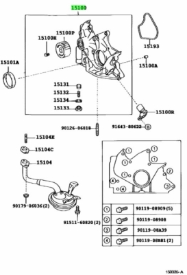 Pompa ulei ORIGINAL TOYOTA 1510027010