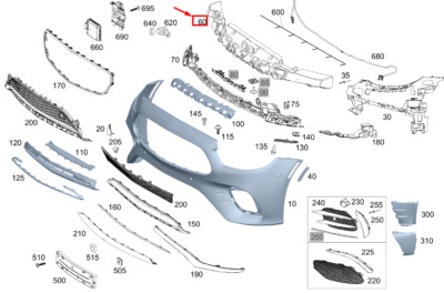Amortizor de șoc, bară de protecție ORIGINAL MERCEDES A2138850605