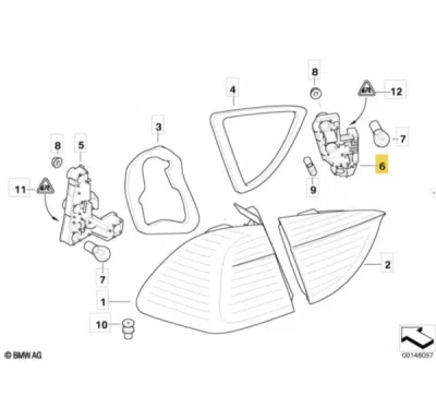 Soclu spate stanga (hayon) ORIGINAL BMW 63217183843