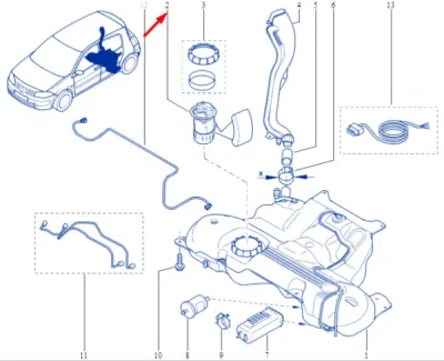 Sistem alimentare cu combustibil ORIGINAL RENAULT 8200683188
