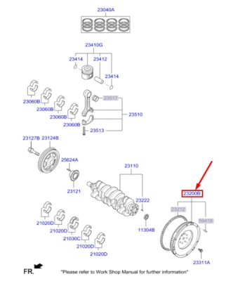 Volanta ORIGINAL HYUNDAI / KIA 232002A405