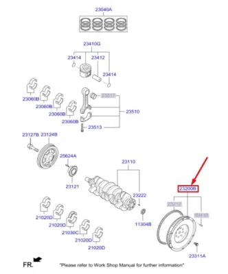 Volanta ORIGINAL HYUNDAI / KIA 232002A405