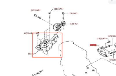 Suport motor ORIGINAL NISSAN 11210BB50A