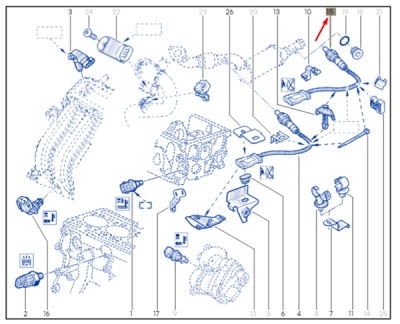Sonda Lambda [dupa catalizator] ORIGINAL RENAULT 8201035691