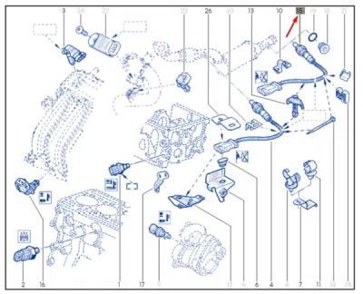 Sonda Lambda [dupa catalizator] ORIGINAL RENAULT 8201035691