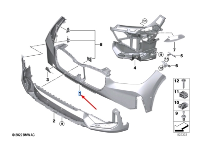 Bara fata superioara ORIGINAL BMW 51115A61945
