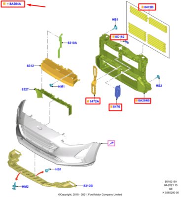Acoperire fata ORIGINAL FORD 2602887