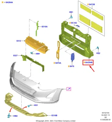 Acoperire fata ORIGINAL FORD 2527773