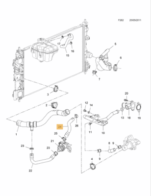 Furtun racitor egr, admisie ORIGINAL GM 13346943