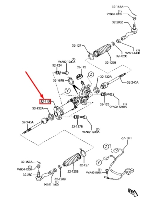 Caseta de directie ORIGINAL MAZDA FE0132110D