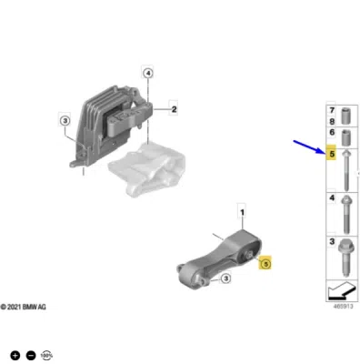 Surub fixare [M12X1,5X10010.9] ORIGINAL BMW 31106868038