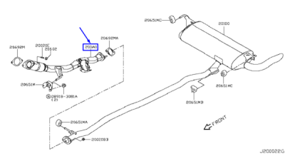 Toba esapament [cu clapeta] ORIGINAL NISSAN 200A04CB6D
