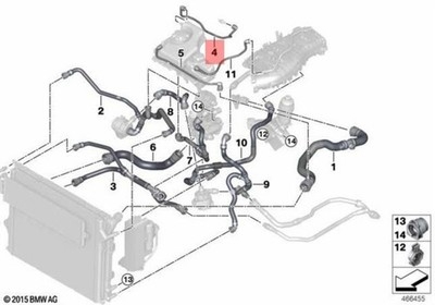 Furtun ORIGINAL BMW 17125A22621