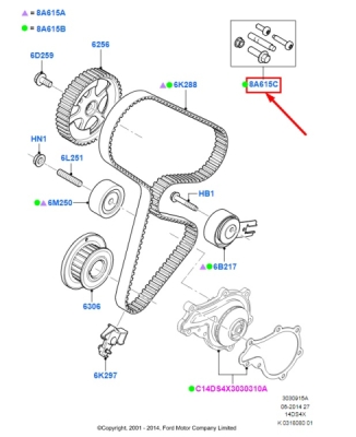 Set suruburi distributie ORIGINAL FORD 1753600