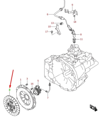 Disc frectiune ambreiaj ORIGINAL SUZUKI 2240060R40